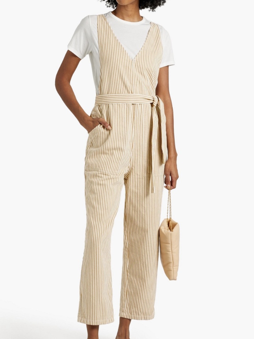 Alex Mill Striped Denim Jumpsuit Size: S